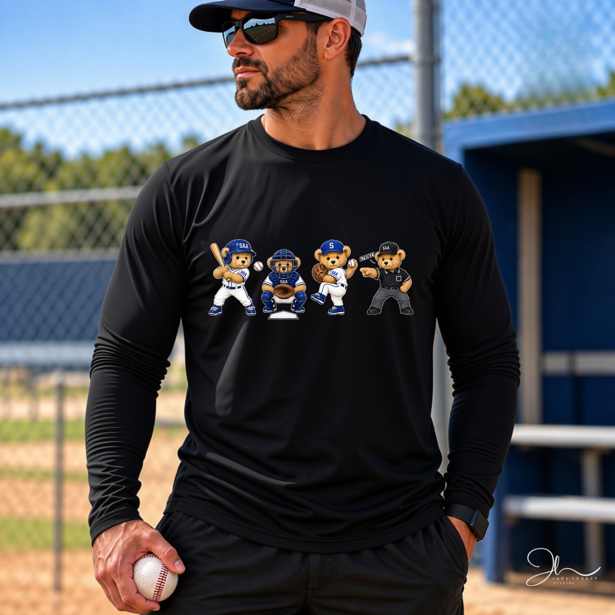 SAA Baseball Bear Long Sleeve Shirt