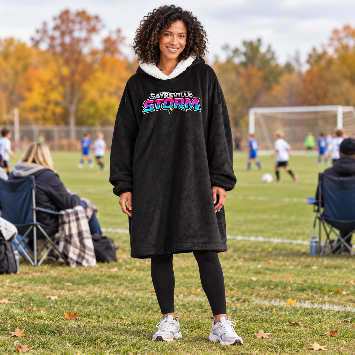 Sayreville Storm Sideline Blanket Hoodie