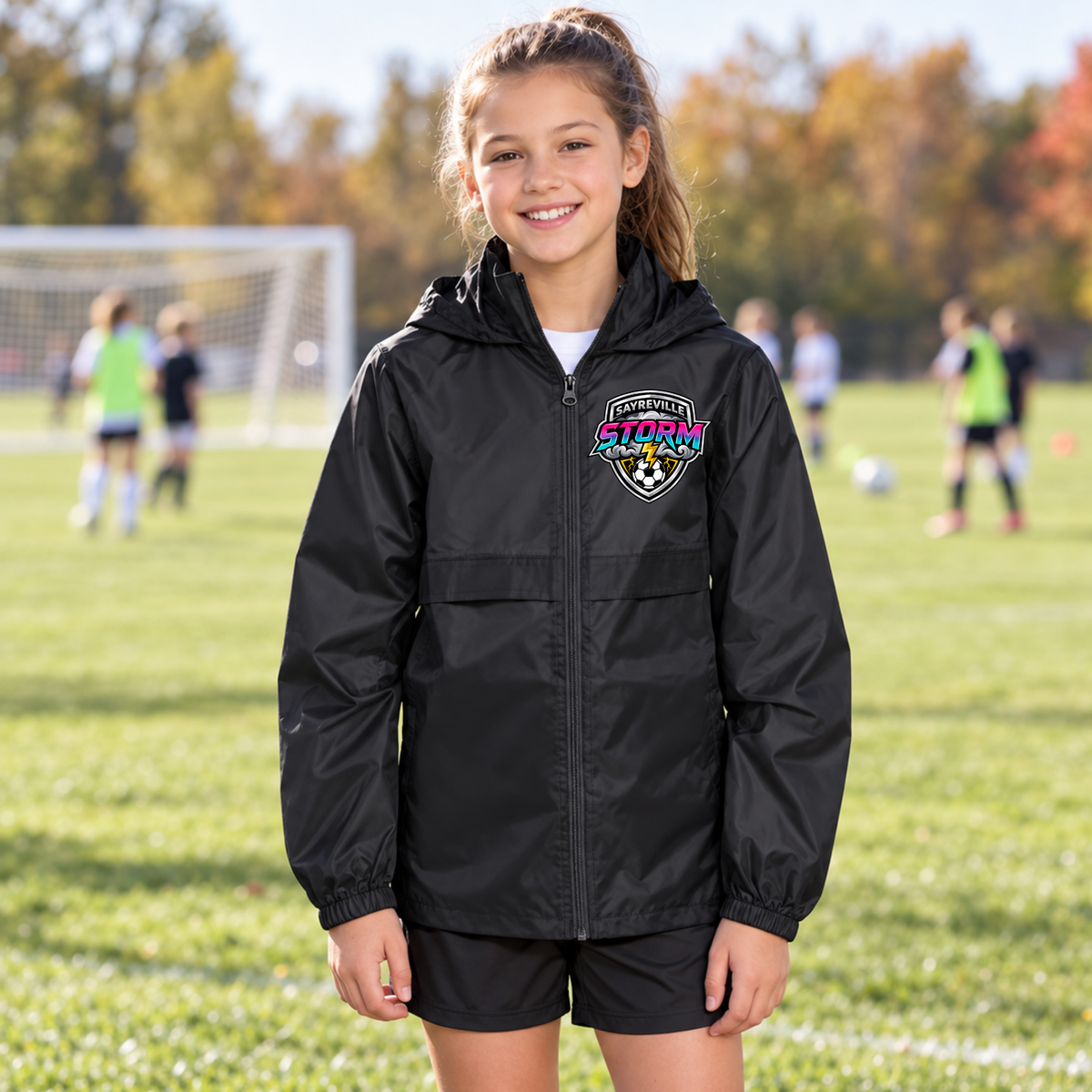 Sayreville Storm Hooded Youth Sideline Jacket