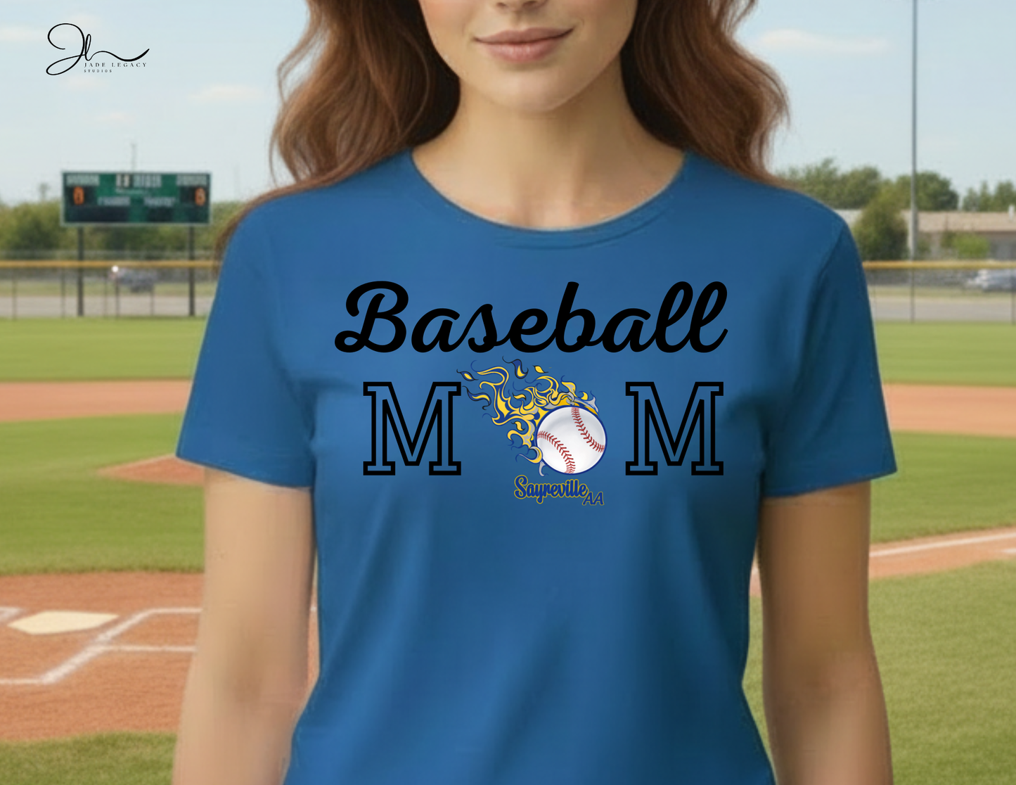 Sayreville AA Baseball Mom T-shirt