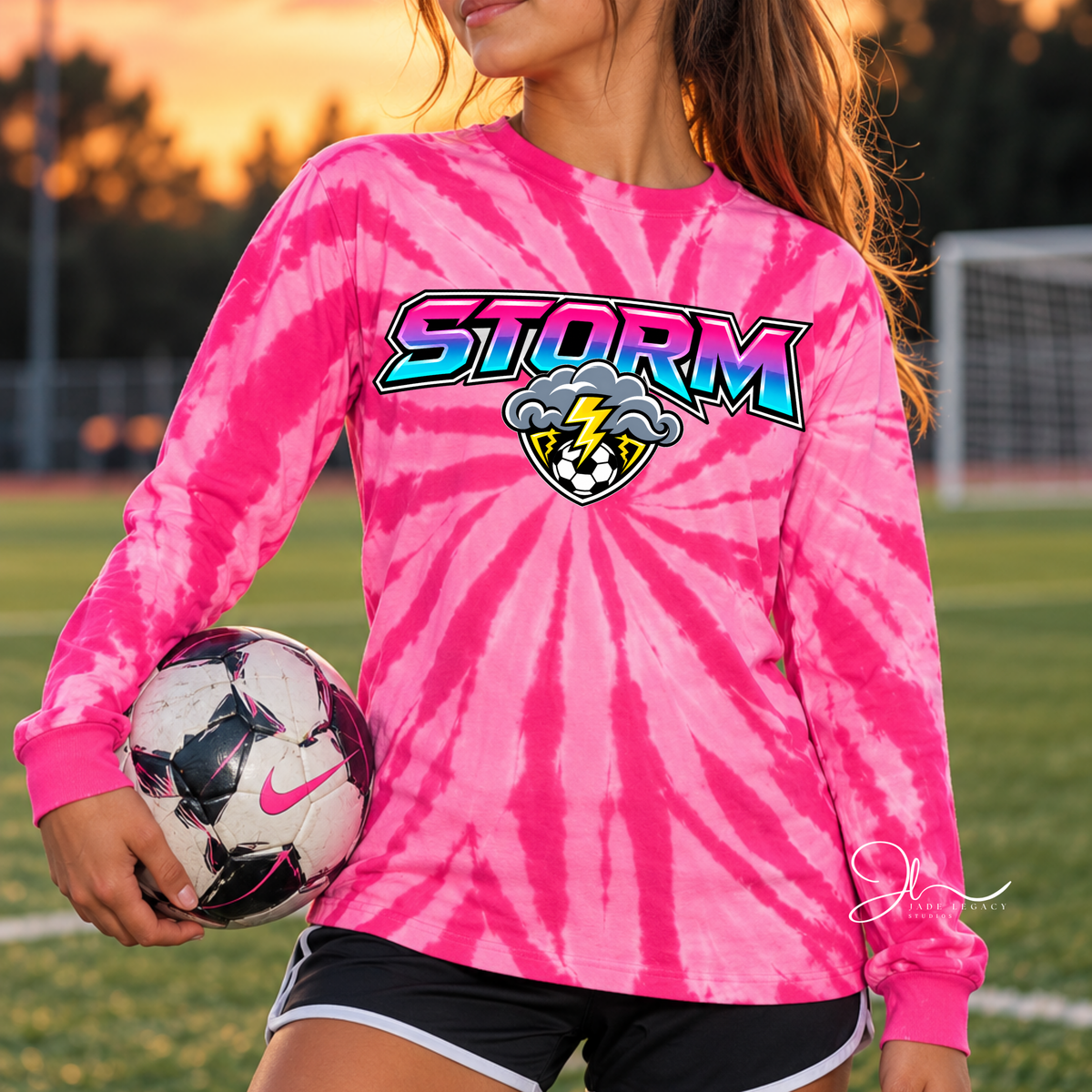 Sayreville Storm Wordmark Tie-Dye Long Sleeve Tee