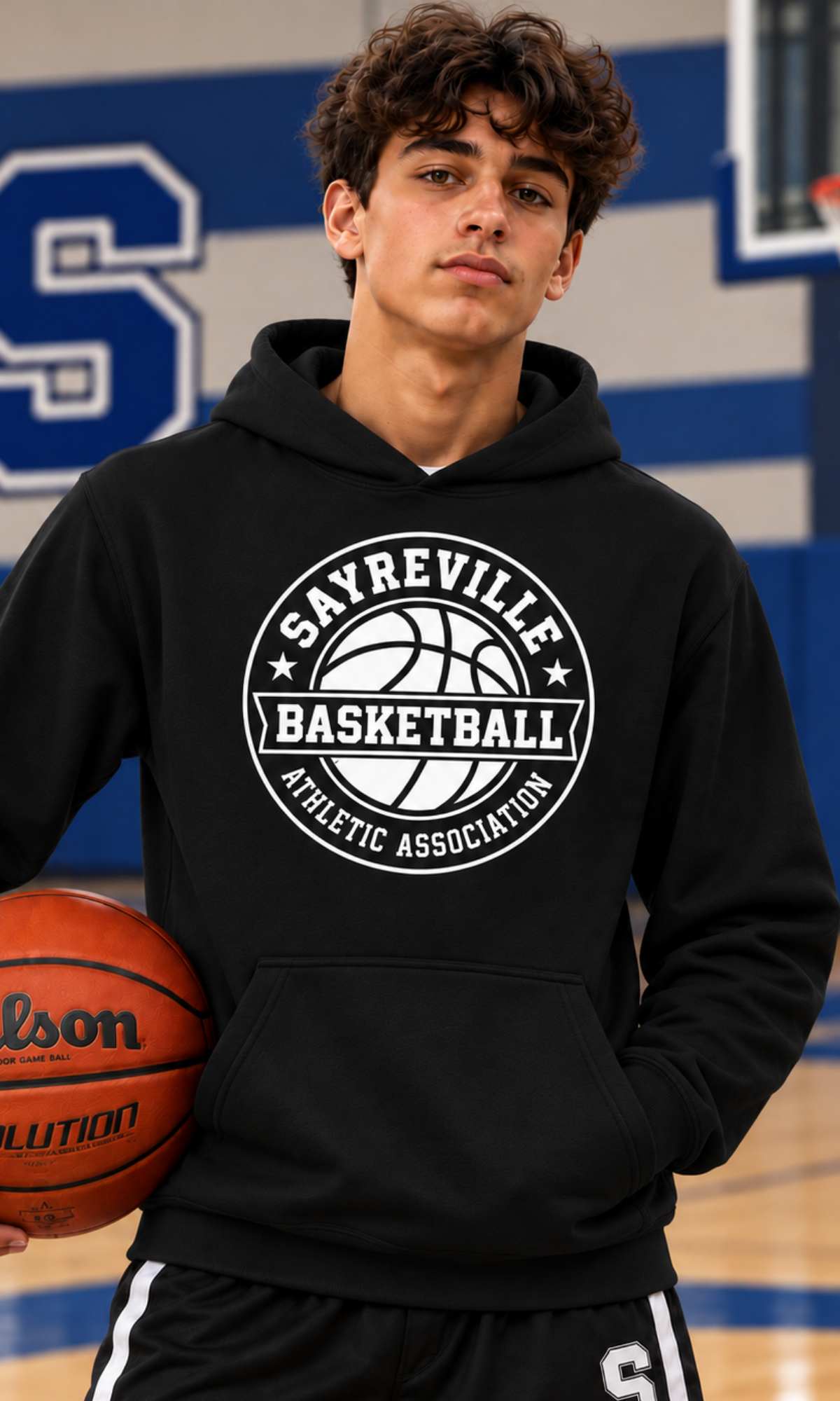 Sayreville AA Basketball Classic Crest Hoodie