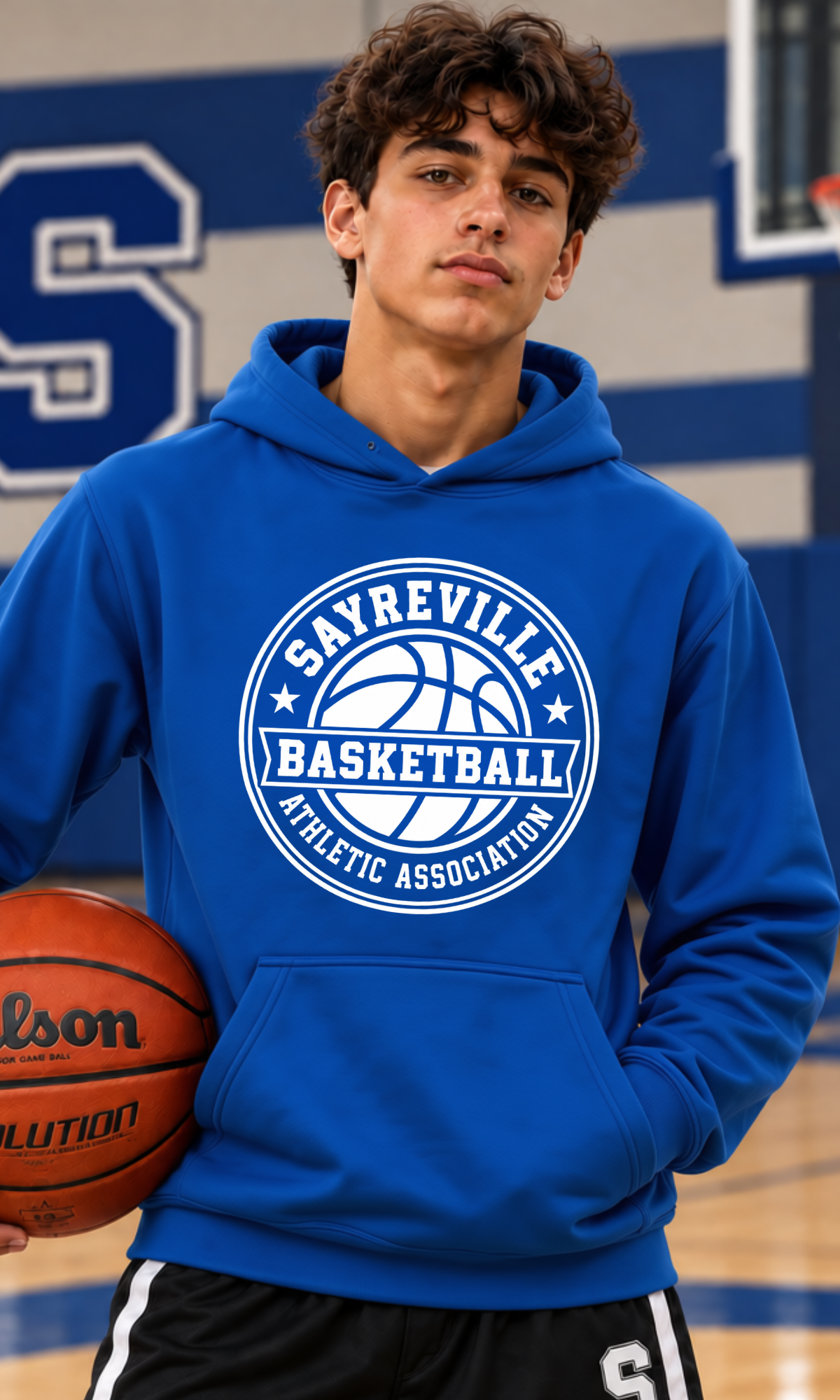 Sayreville AA Basketball Classic Crest Hoodie