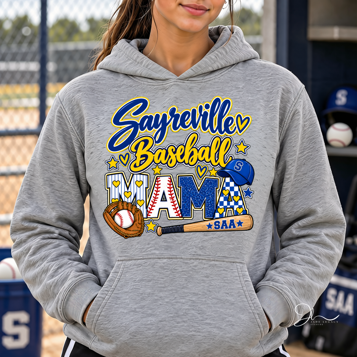 Sayreville Baseball Mama Hoodie
