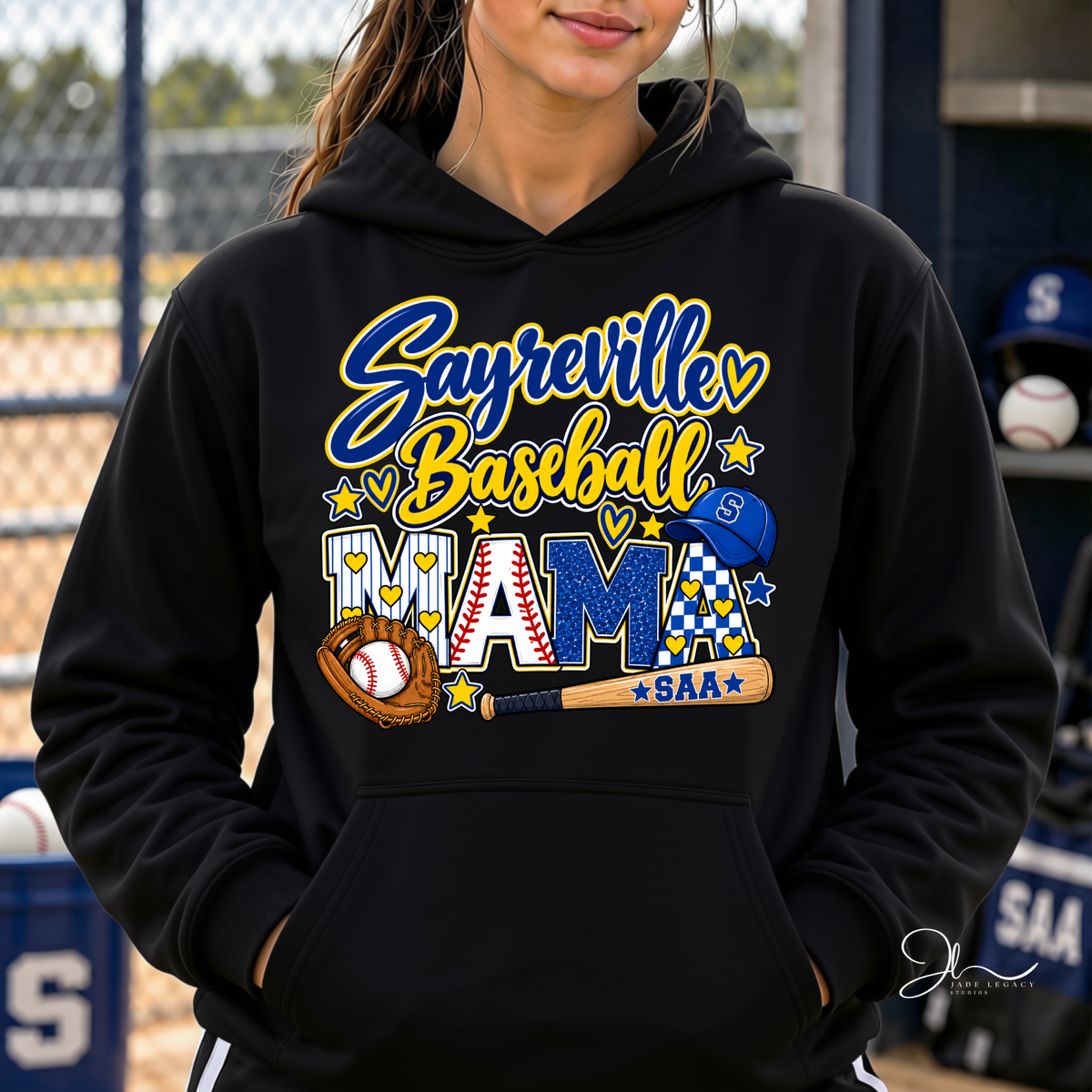 Sayreville Baseball Mama Hoodie