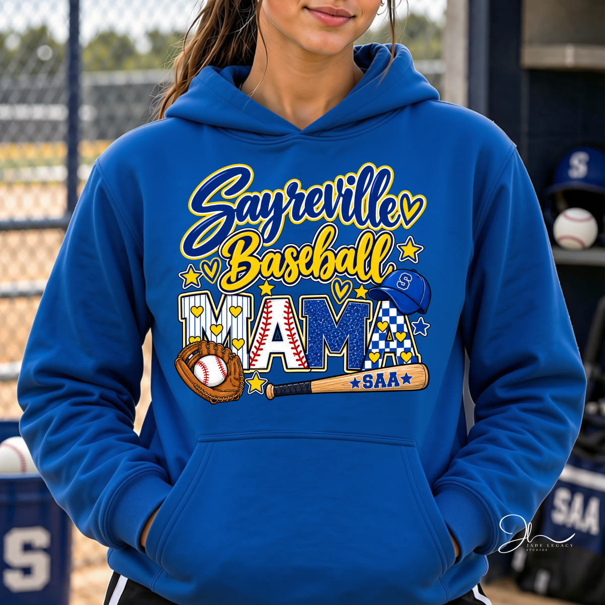 Sayreville Baseball Mama Hoodie