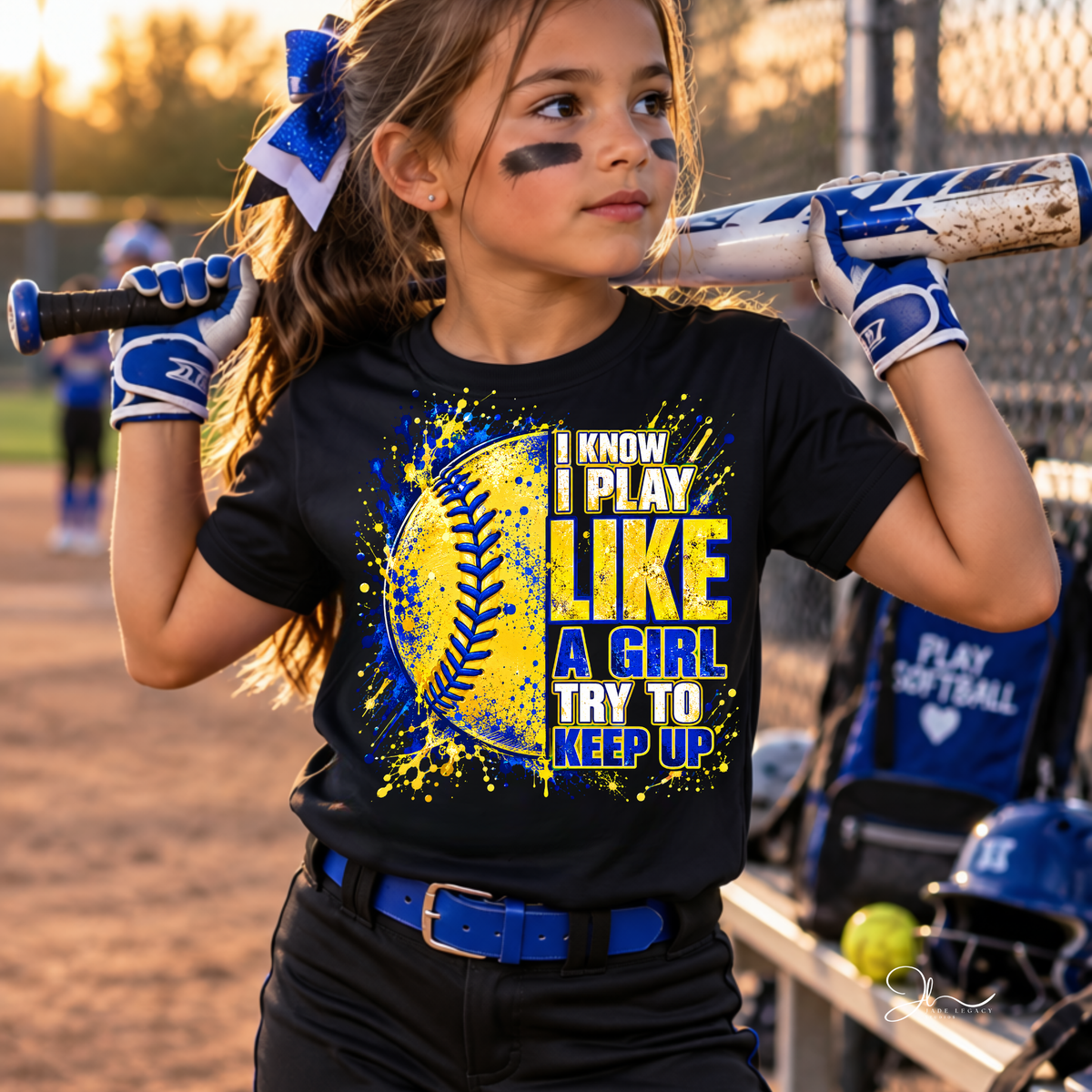I Know I Play Like a Girl Softball T-Shirt