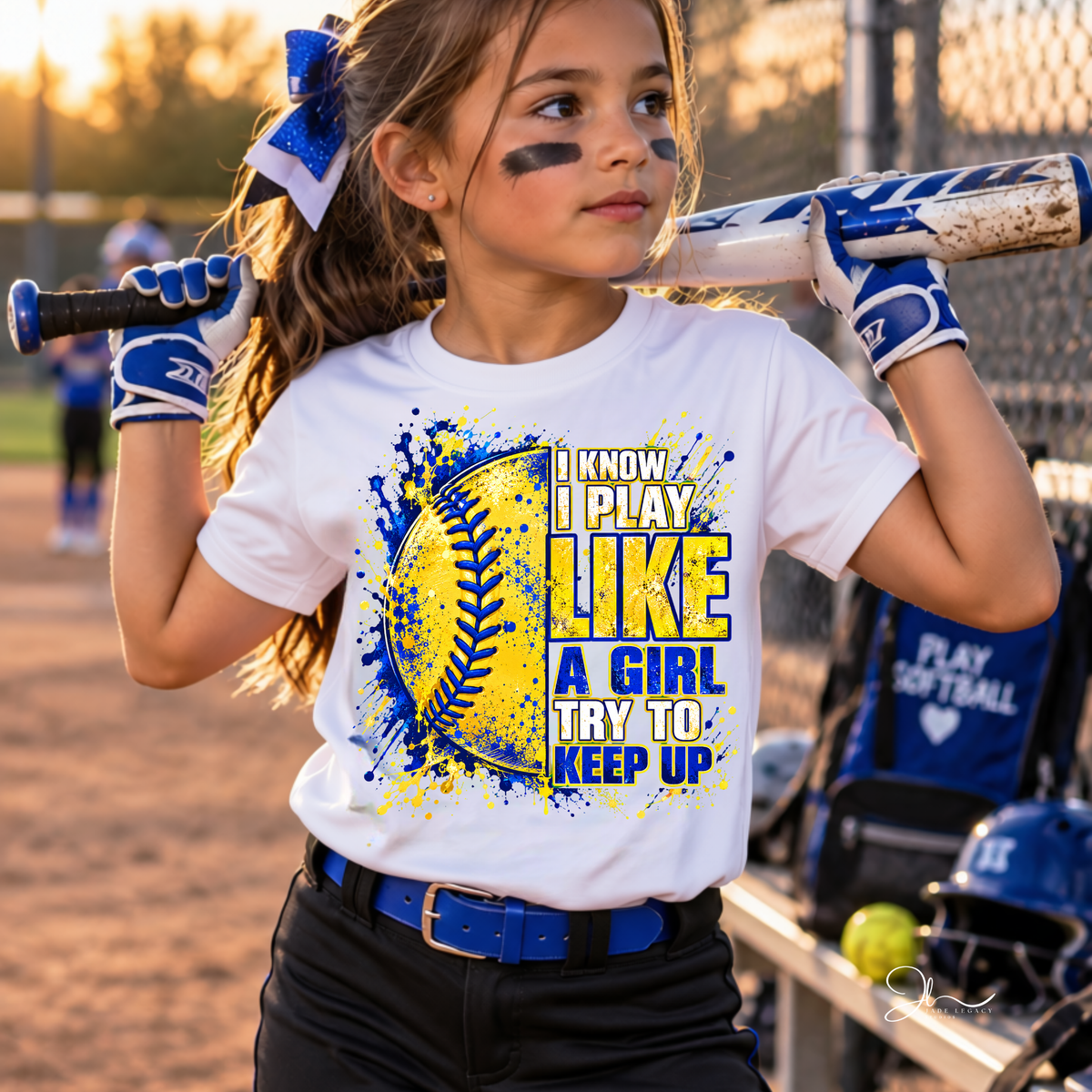 I Know I Play Like a Girl Softball T-Shirt