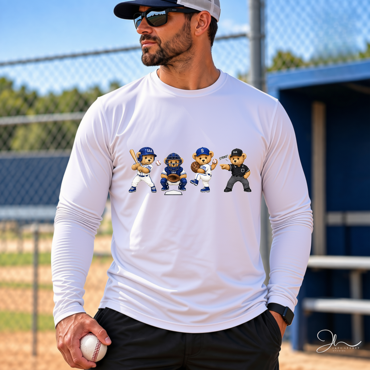 SAA Baseball Bear Long Sleeve Shirt