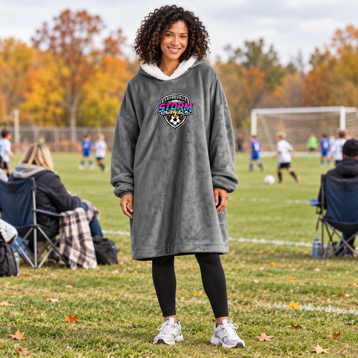 Sayreville Storm Sideline Blanket Hoodie