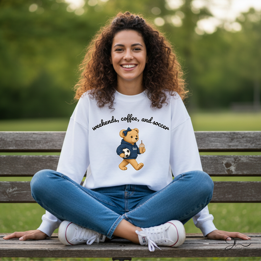 Weekends, Coffee & Soccer Long Sleeve Tee