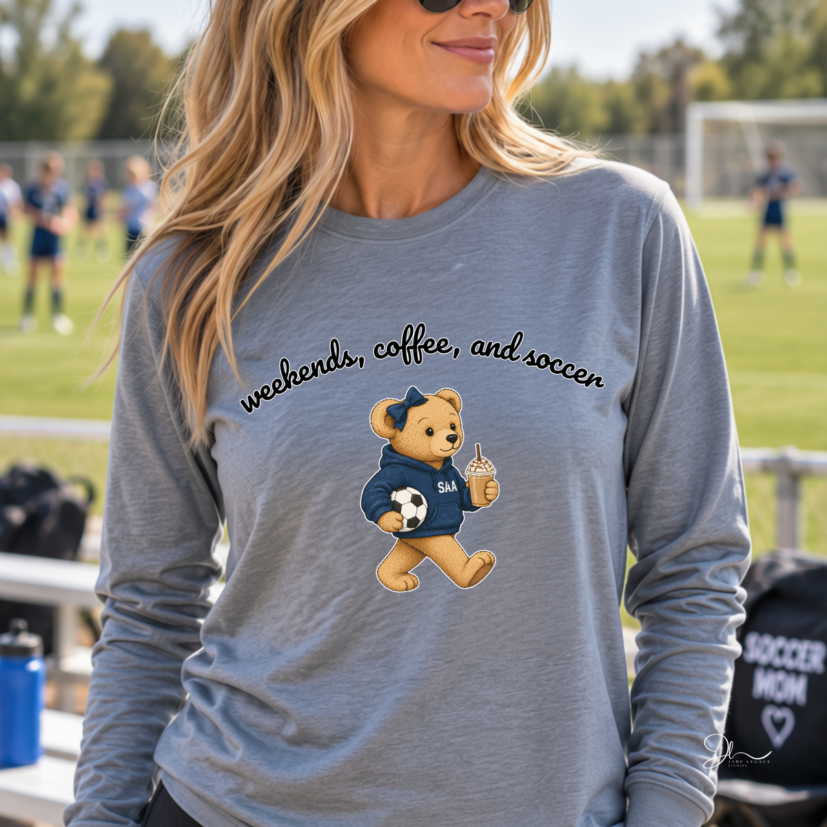 Weekends, Coffee & Soccer Long Sleeve Tee