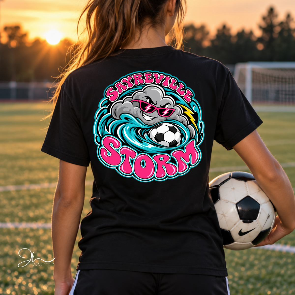 Sayreville Storm Retro Swirl Tee