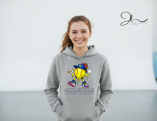 SAA Softball Drip Hoodie (Brunette Hair)