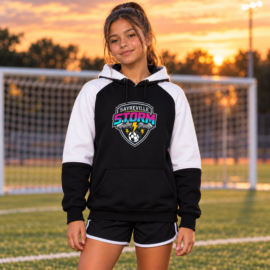 Sayreville Storm Colorblock Crest Hoodie